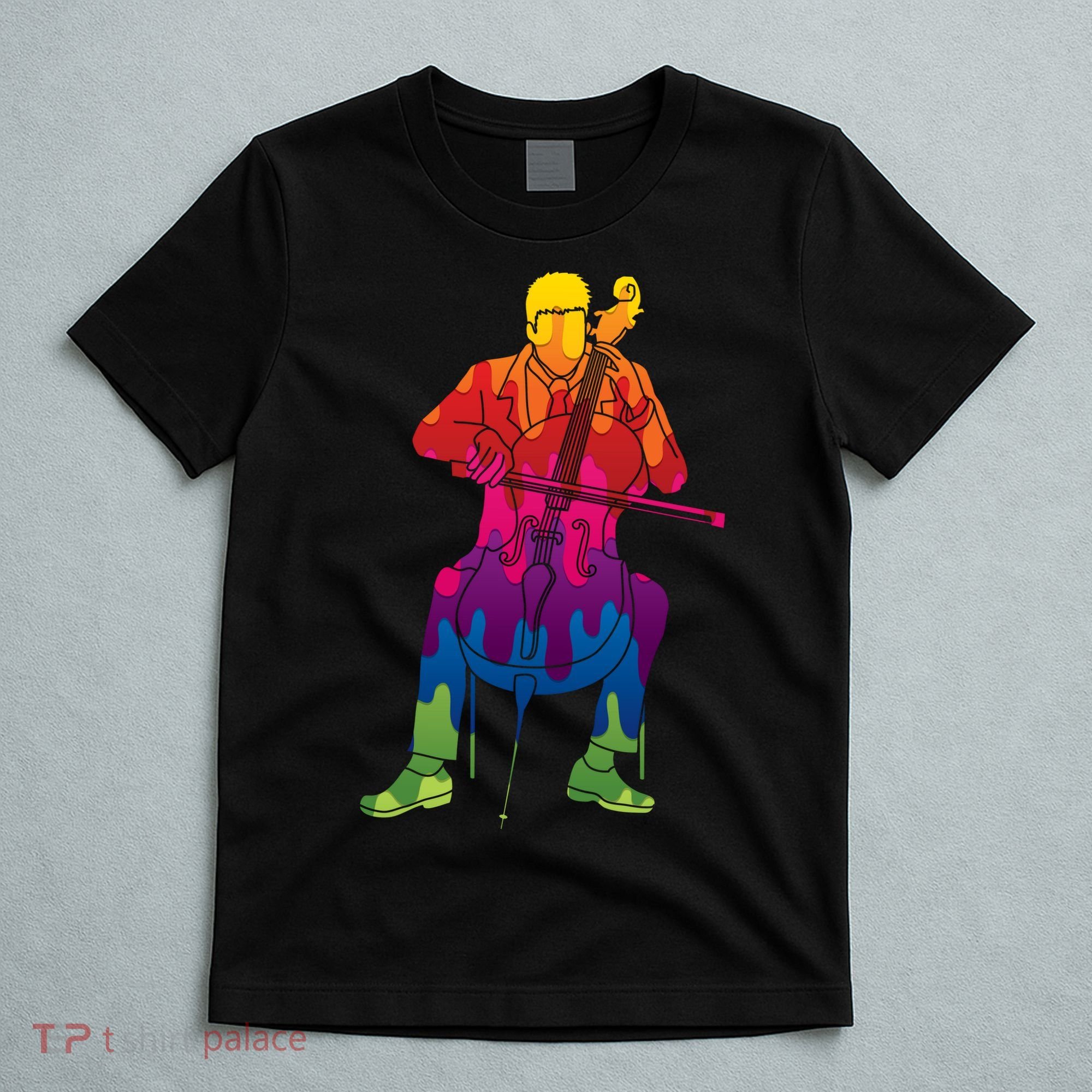 Colorful Guy Playing The Cello T-Shirt