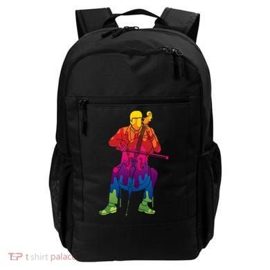 Colorful Guy Playing The Cello Backpack