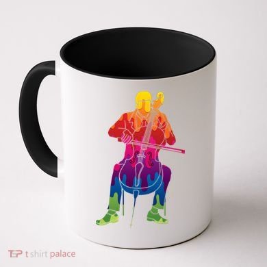 Colorful Guy Playing The Cello Coffee Mug
