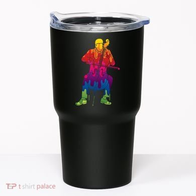 Colorful Guy Playing The Cello Tumbler