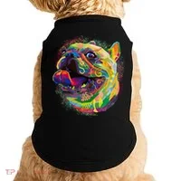 Colorful Happy Pug Smiling Doggie Tank thumb 0
