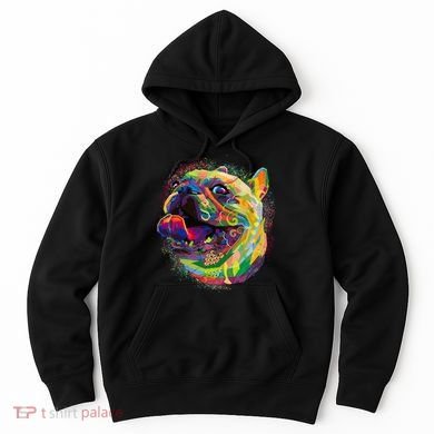 Colorful Happy Pug Smiling Hoodie