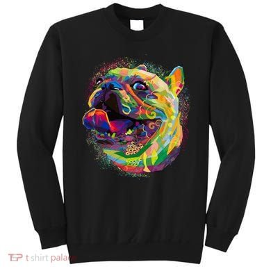Colorful Happy Pug Smiling Sweatshirt