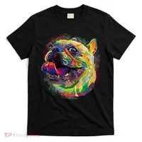 Colorful Happy Pug Smiling T-Shirt thumb 0