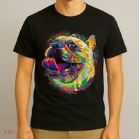 Colorful Happy Pug Smiling T-Shirt thumb 3