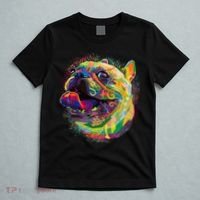 Colorful Happy Pug Smiling T-Shirt thumb 5
