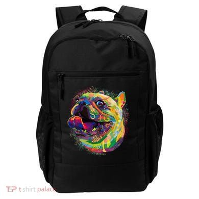 Colorful Happy Pug Smiling Backpack
