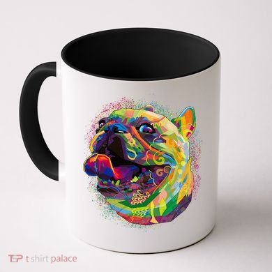 Colorful Happy Pug Smiling Coffee Mug
