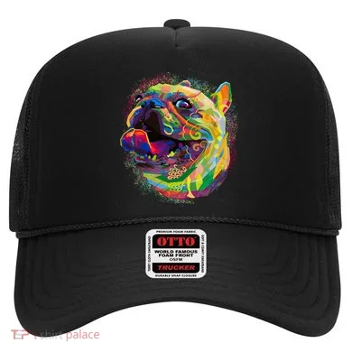 Colorful Happy Pug Smiling Hat