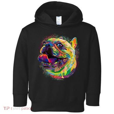 Colorful Happy Pug Smiling Toddler Hoodie
