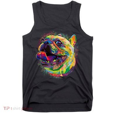 Colorful Happy Pug Smiling Tank Top