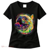 Colorful Happy Pug Smiling Women's T-Shirt thumb 0