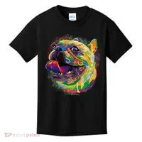 Colorful Happy Pug Smiling Kids T-Shirt thumb 0