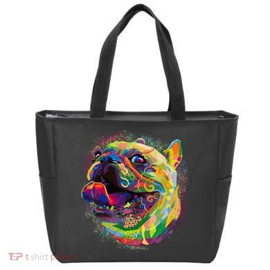 Colorful Happy Pug Smiling Bag