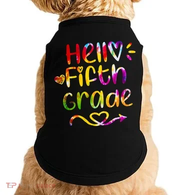 Colorful Hello Fifth Grade Doggie Tank