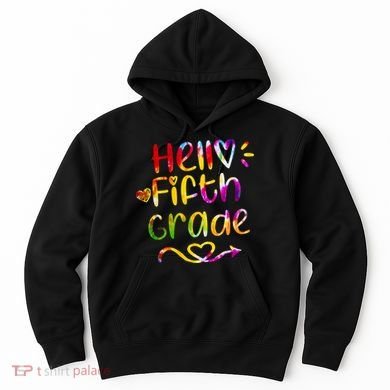 Colorful Hello Fifth Grade Hoodie