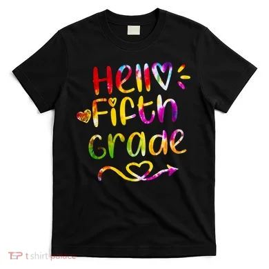 Colorful Hello Fifth Grade T-Shirt