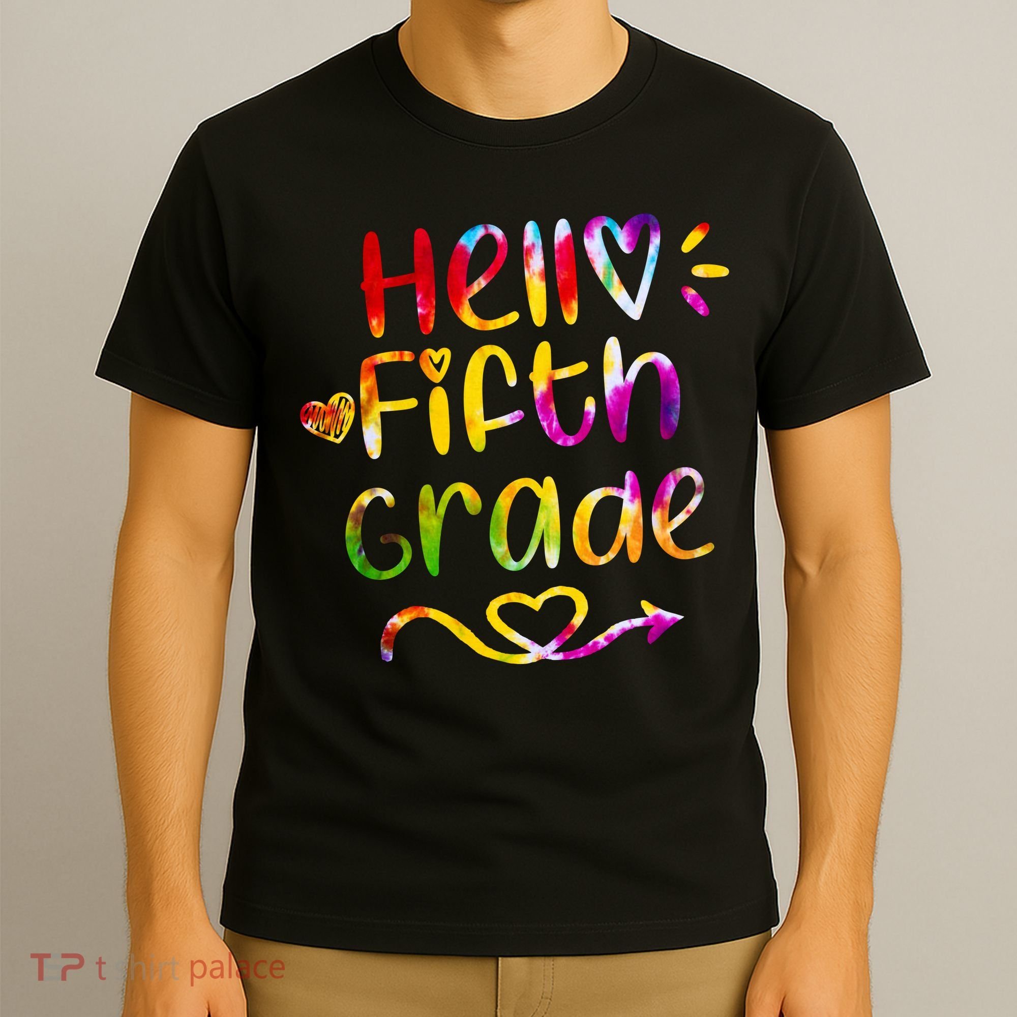 Colorful Hello Fifth Grade T-Shirt