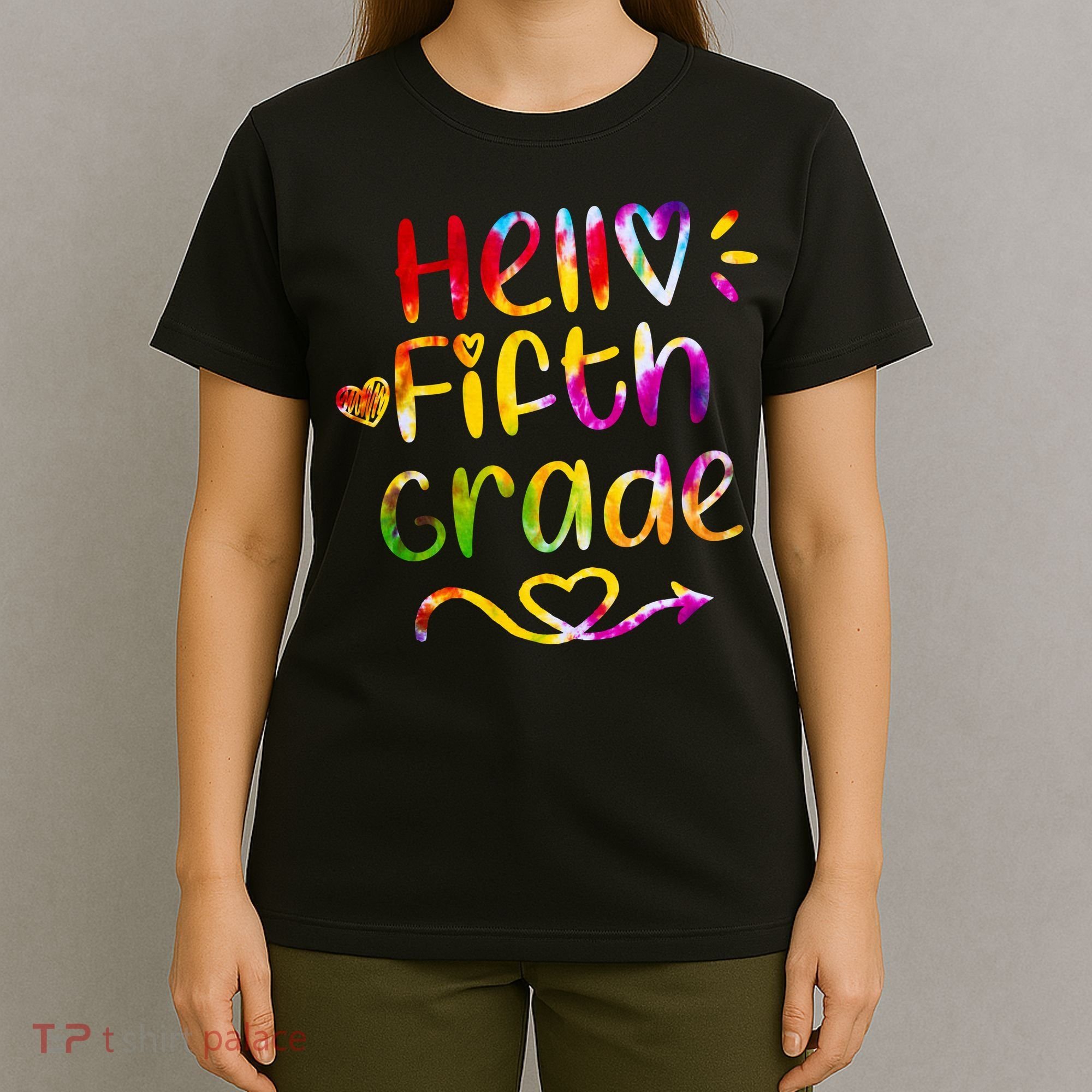 Colorful Hello Fifth Grade T-Shirt