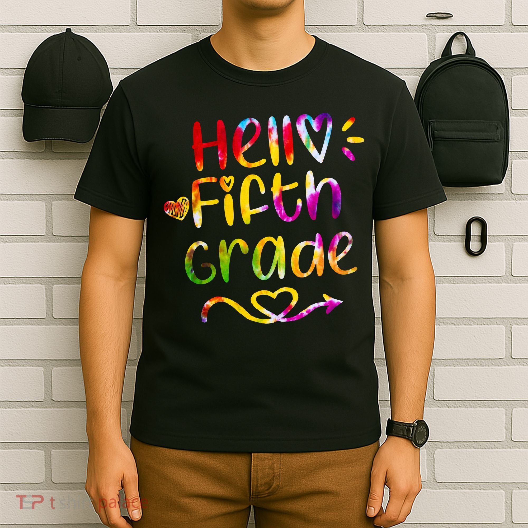 Colorful Hello Fifth Grade T-Shirt