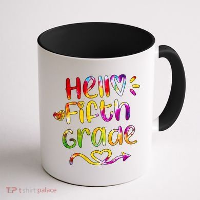 Colorful Hello Fifth Grade Coffee Mug back