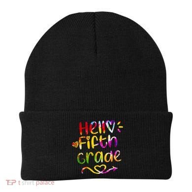 Colorful Hello Fifth Grade Beanie