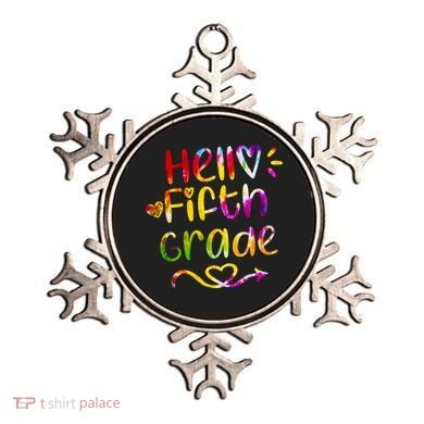 Colorful Hello Fifth Grade Ornament