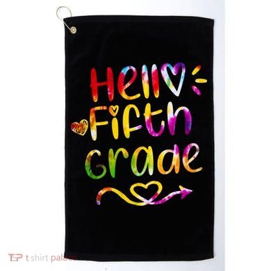 Colorful Hello Fifth Grade Golf Towel