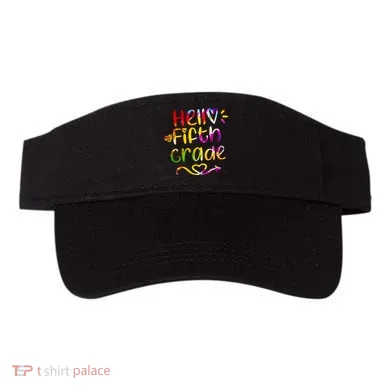 Colorful Hello Fifth Grade Visor