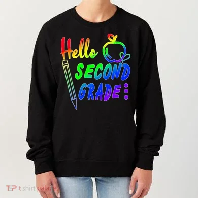 Colorful Hello Second Grade Women's Sweatshirt