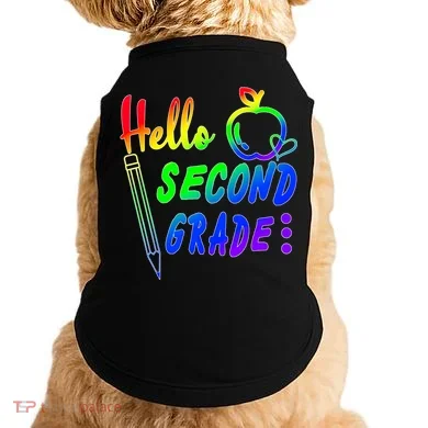 Colorful Hello Second Grade Doggie Tank