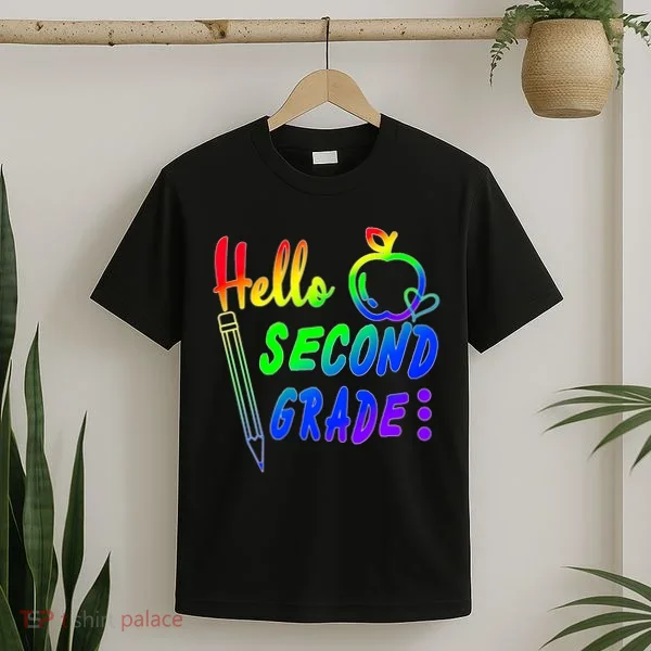 Colorful Hello Second Grade T-Shirt