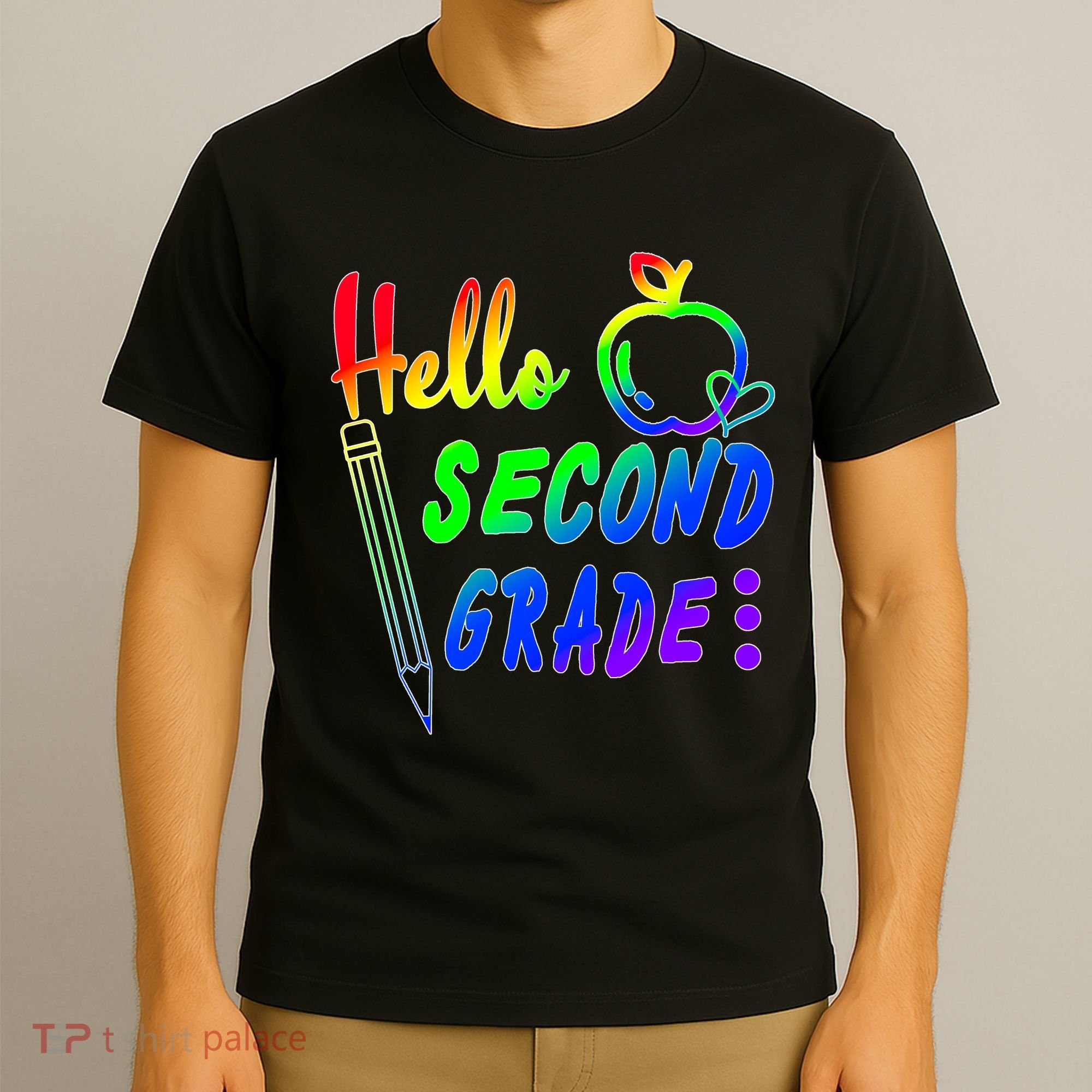 Colorful Hello Second Grade T-Shirt