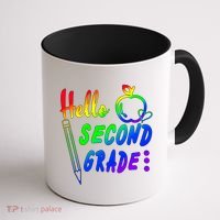 Colorful Hello Second Grade Coffee Mug thumb 1