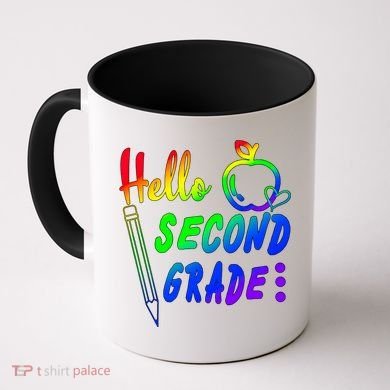 Colorful Hello Second Grade Coffee Mug