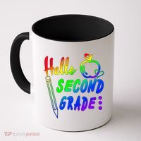 Colorful Hello Second Grade Coffee Mug thumb 0