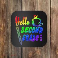 Colorful Hello Second Grade Coaster thumb 0