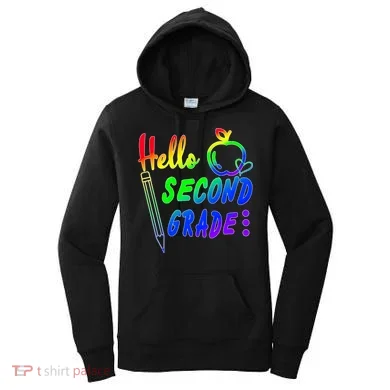 Colorful Hello Second Grade Women's Hoodie