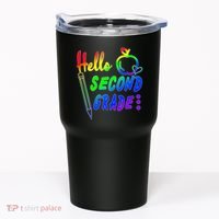 Colorful Hello Second Grade Tumbler thumb 0