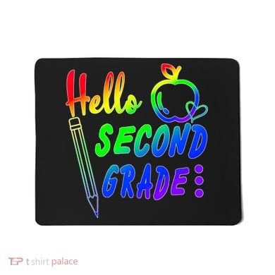 Colorful Hello Second Grade Mousepad