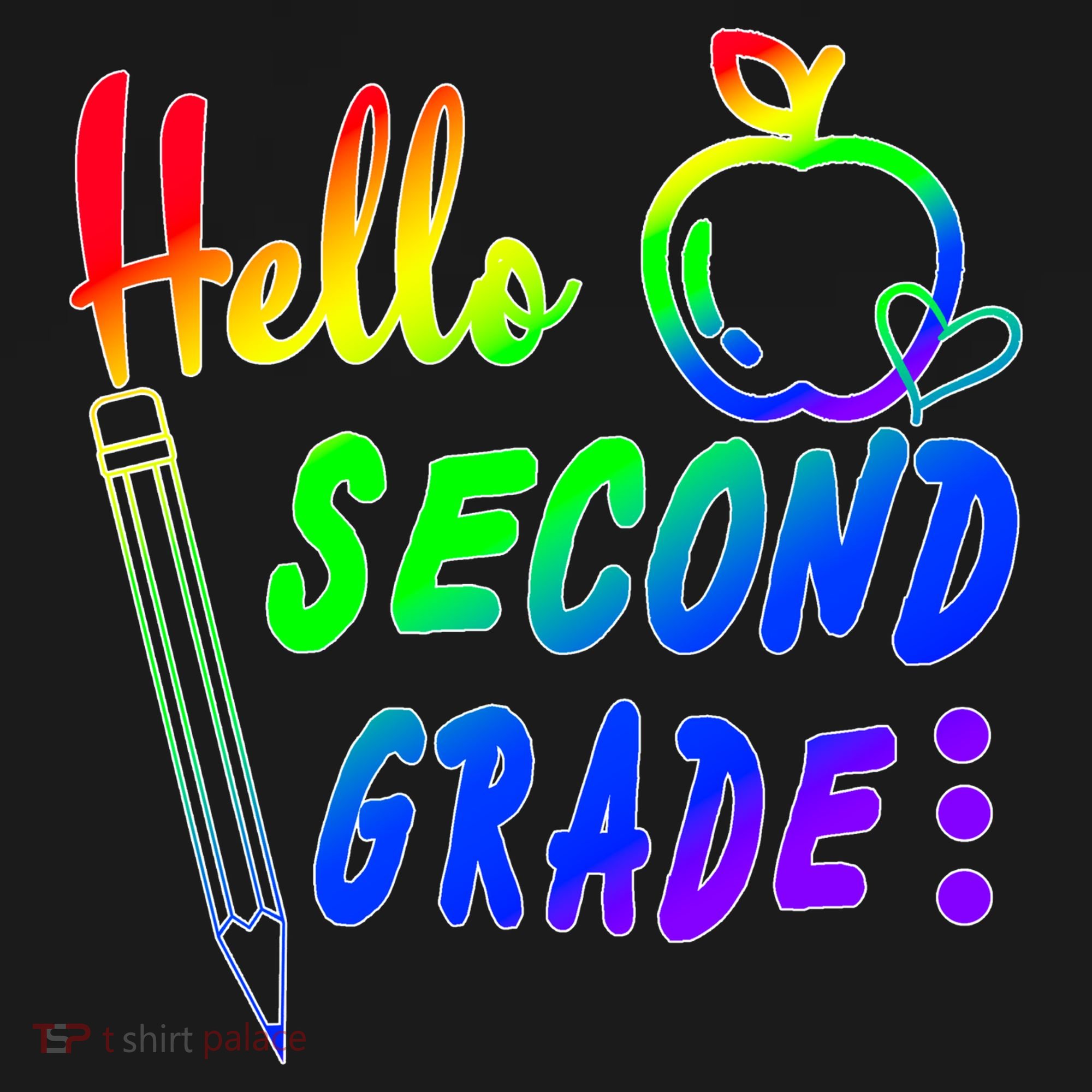 Colorful Hello Second Grade Ornament