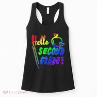 Colorful Hello Second Grade Women's Tank Top thumb 0