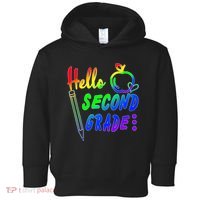 Colorful Hello Second Grade Toddler Hoodie thumb 0