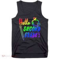 Colorful Hello Second Grade Tank Top thumb 0