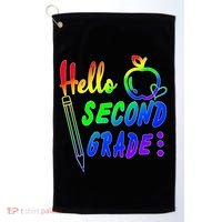 Colorful Hello Second Grade Golf Towel thumb 0