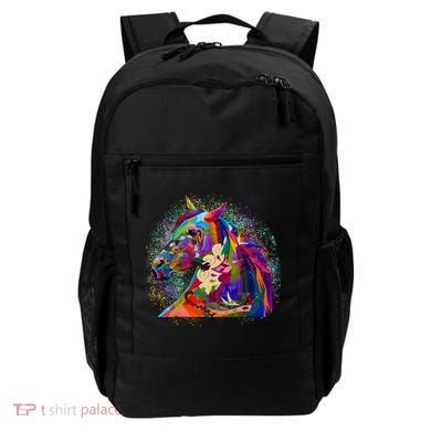 Colorful Horse Head Pattern Backpack