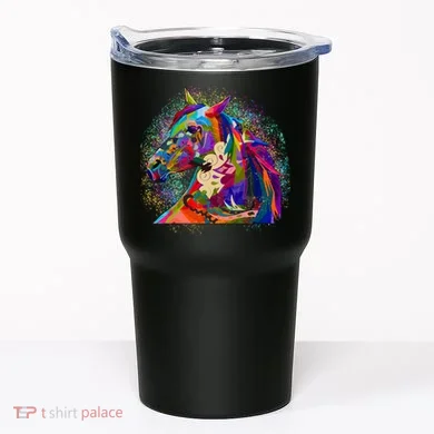 Colorful Horse Head Pattern Tumbler