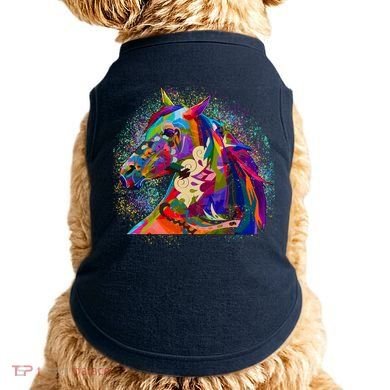Colorful Horse Head Pattern Doggie Tank