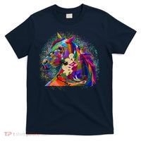 Colorful Horse Head Pattern T-Shirt thumb 0