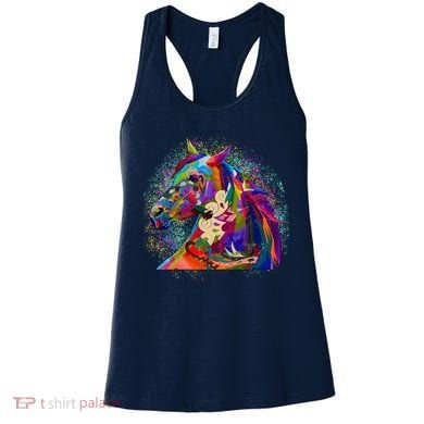 Colorful Horse Head Pattern Women's Tank Top
